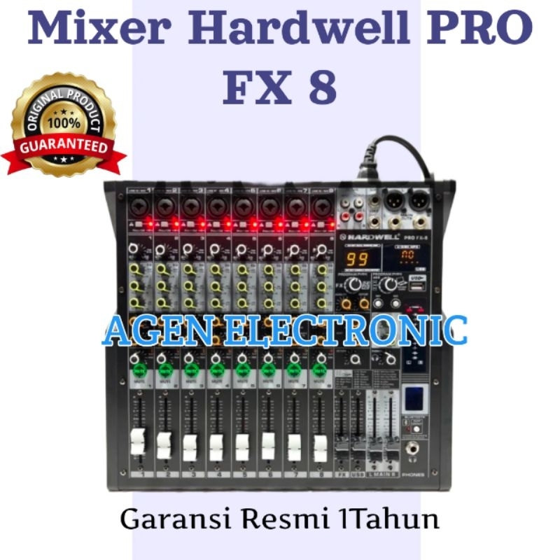 Mixer Hardwell PRO FX 8 Original 8 Channel HARDWELL PRO FX8