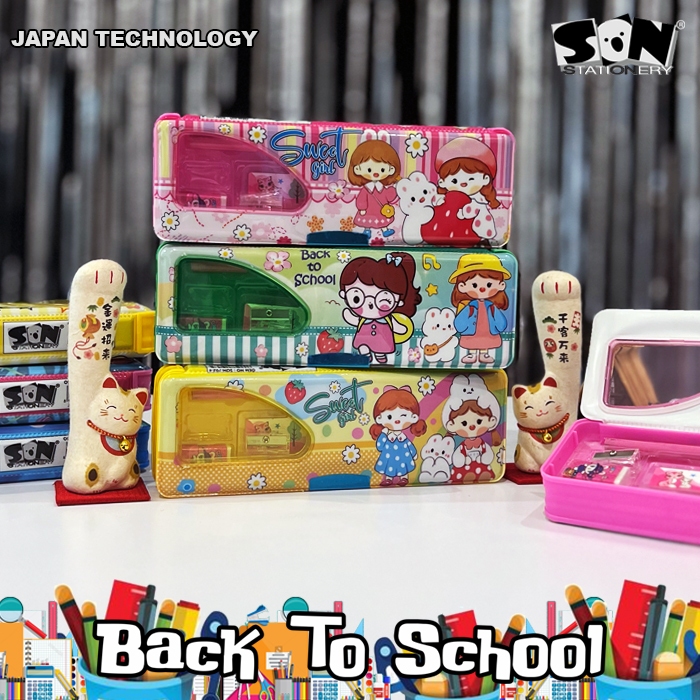 

KOTAK PENSIL MAGNET + STATIONERY GIRL / TEMPAT PENSIL MAGNET 702-E