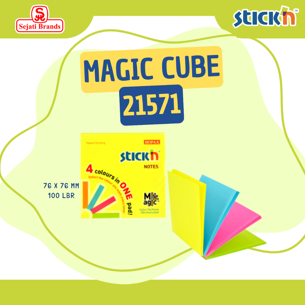 

Stick'n Magic Cube 21571 (3x3) Neon Color / Memo tempel sticky note