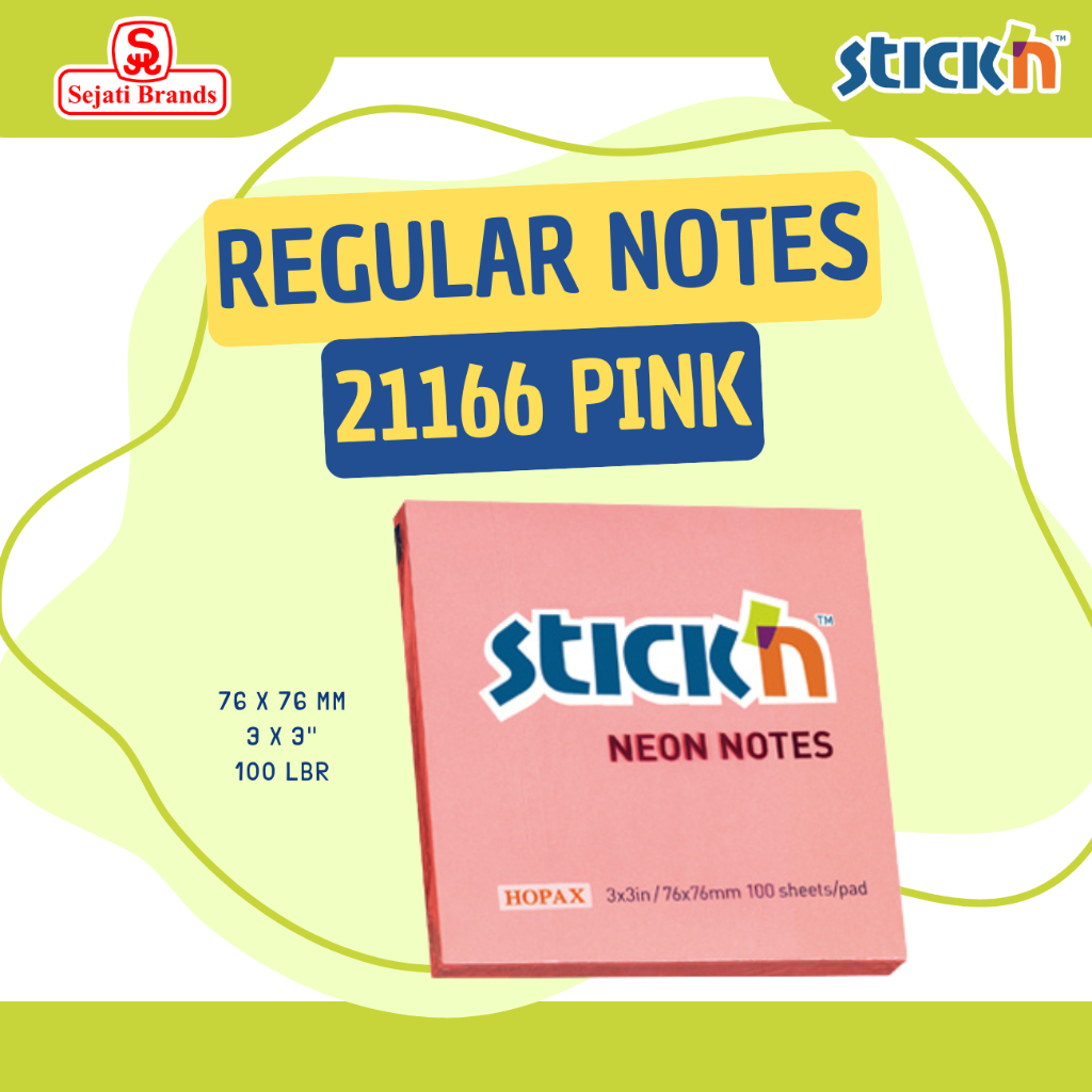 

Stick'n Regular Notes (3x3) 21166 Neon Pink - Memo tempel