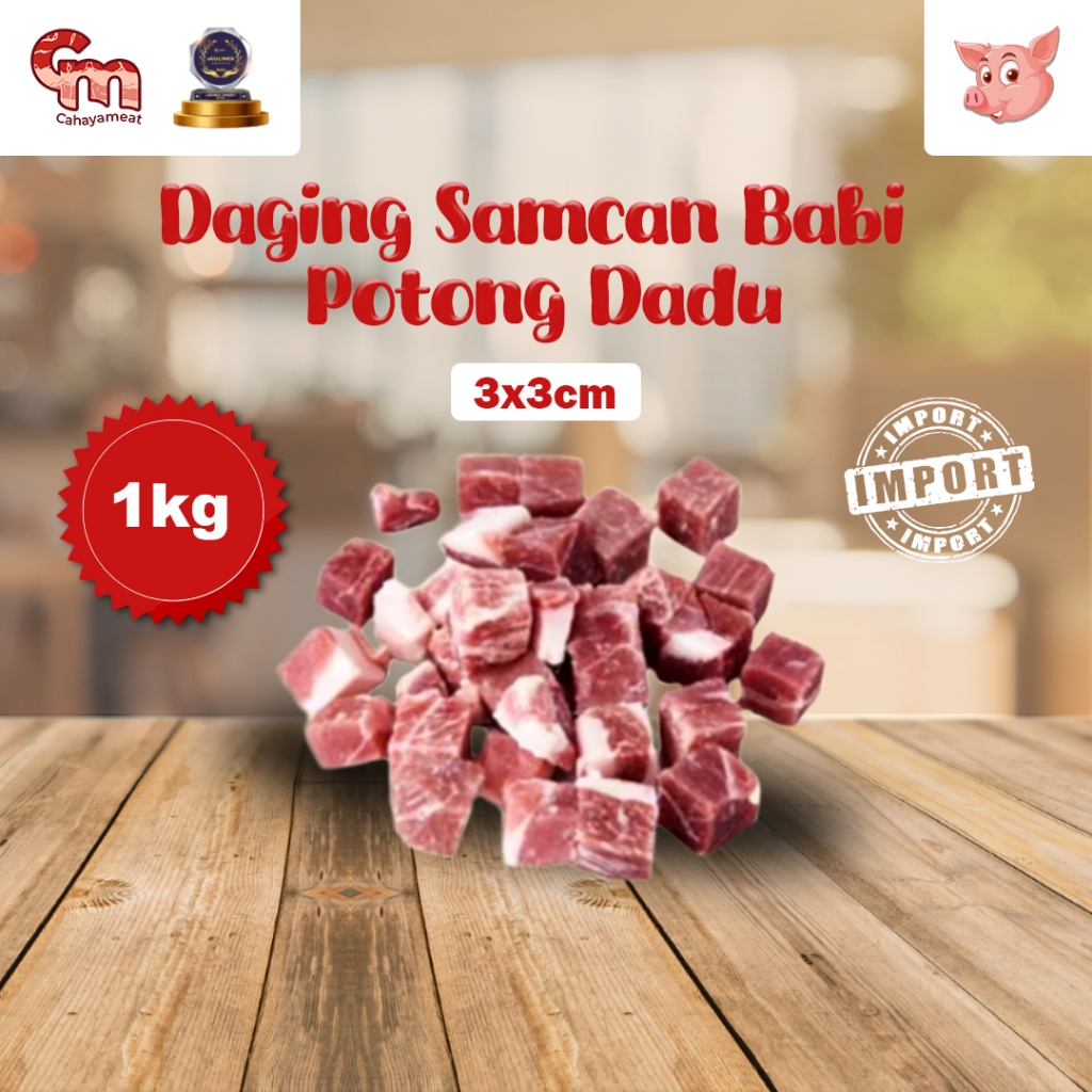 

Daging Samcan Babi Import Potong Dadu | Import Pork Belly Cube 1kg