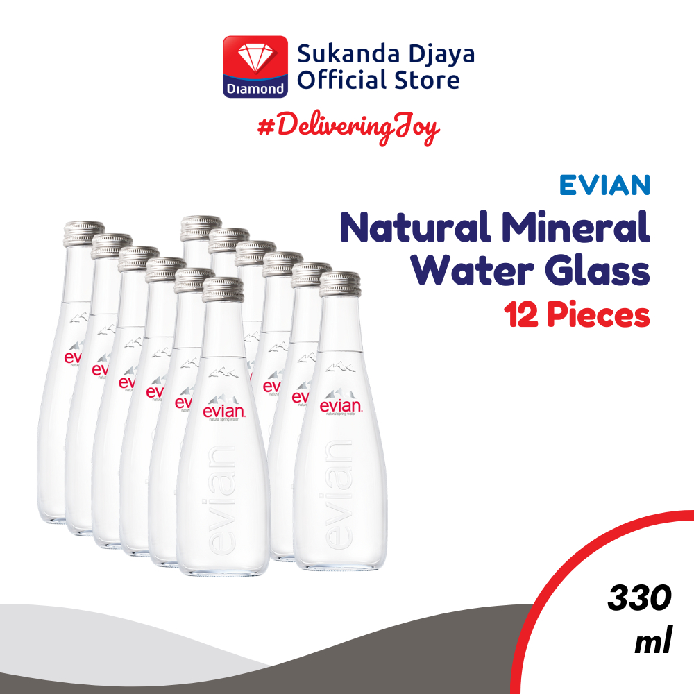

Evian Natural Mineral Water Glass 330 Ml [Isi 12 Pcs]