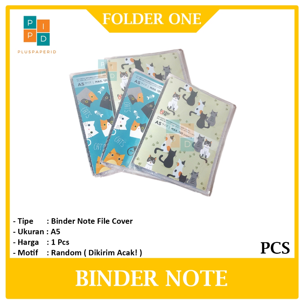 

FOLDER ONE - Binder Note FIle Uk A5 Animals Random - PCS