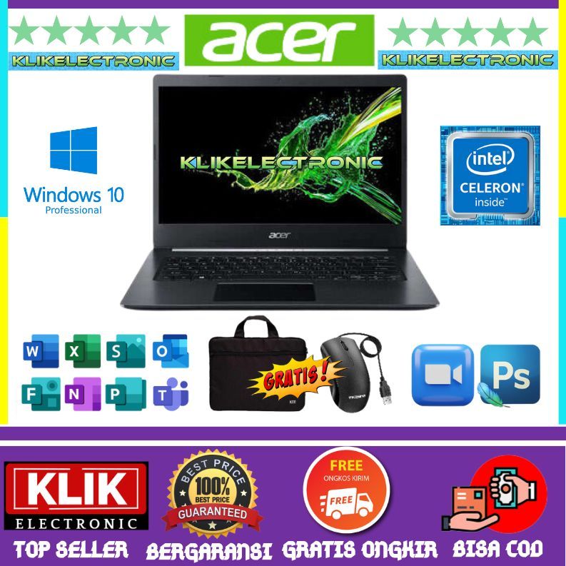 LAPTOP ACER CELERON // RAM 8GB - HDD 1000GB // Windows 10 // 14 inch // DAPAT BONUS TAS DAN MOUSE