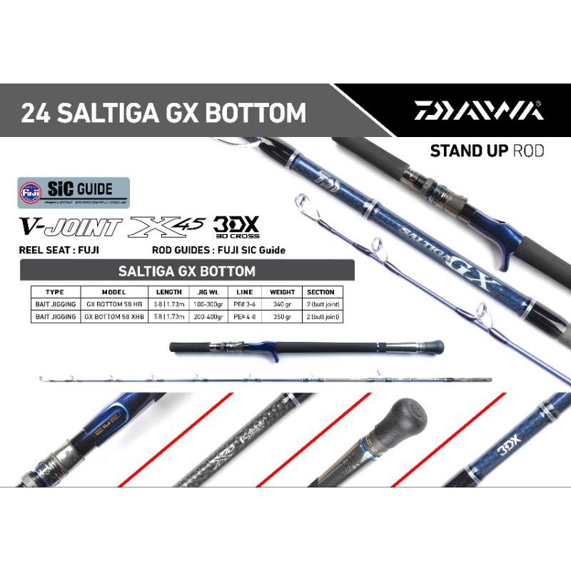 Joran OH Daiwa SALTIGA GX BOTTOM 2024 | JIGGING | DASARAN | OVERHEAD | ALAT PANCING UNGGULAN
