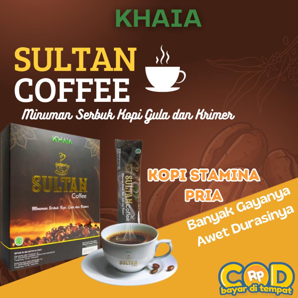 

KOPI SULTAN KHAIA | COFFE KHAIA SULTAN | KOPI STAMINA HITAM BUBUK MINUMAN HERBAL UNTUK MENJAGA KESEHATAN