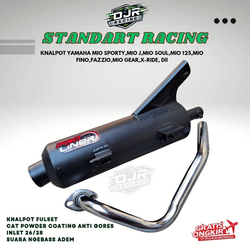 TERLARIS Knalpot Standart Racing Sugigi Proliner Mio Sporty, J, Soul, Fino, X-Ride, M3, 125, Gear, M