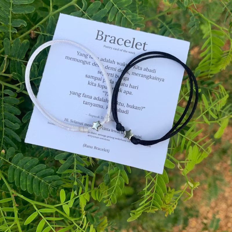 TERMURAH GELANG COUPLE BINTANG SILVER - Sudah 2 gelang couple bintang