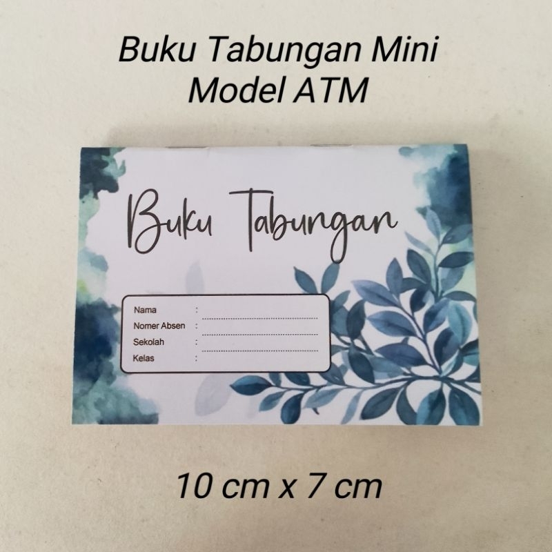 

Buku Tabungan Mini Model Atm 10cm x 7cm