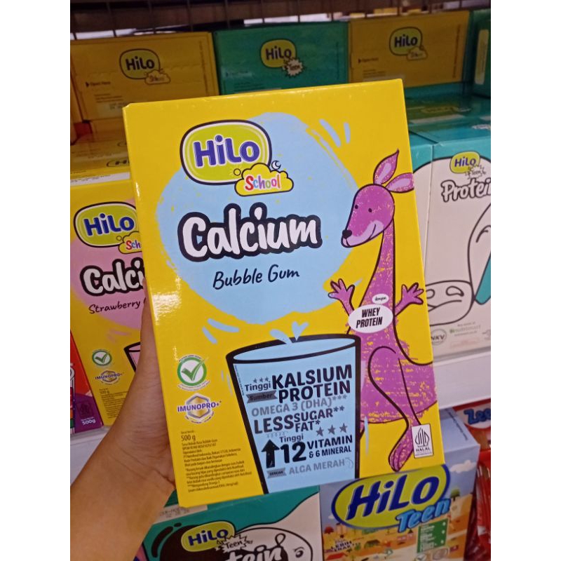 

Hilo School Calsium Bubble Gum 500gr Susu Anak 5-12 tahun Protin Tumbuh Keatas