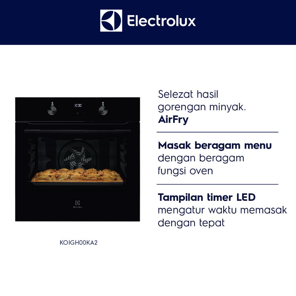 Oven Tanam Listrik Electrolux KOIGH00KA2 - Oven dengan Teknologi AirFry