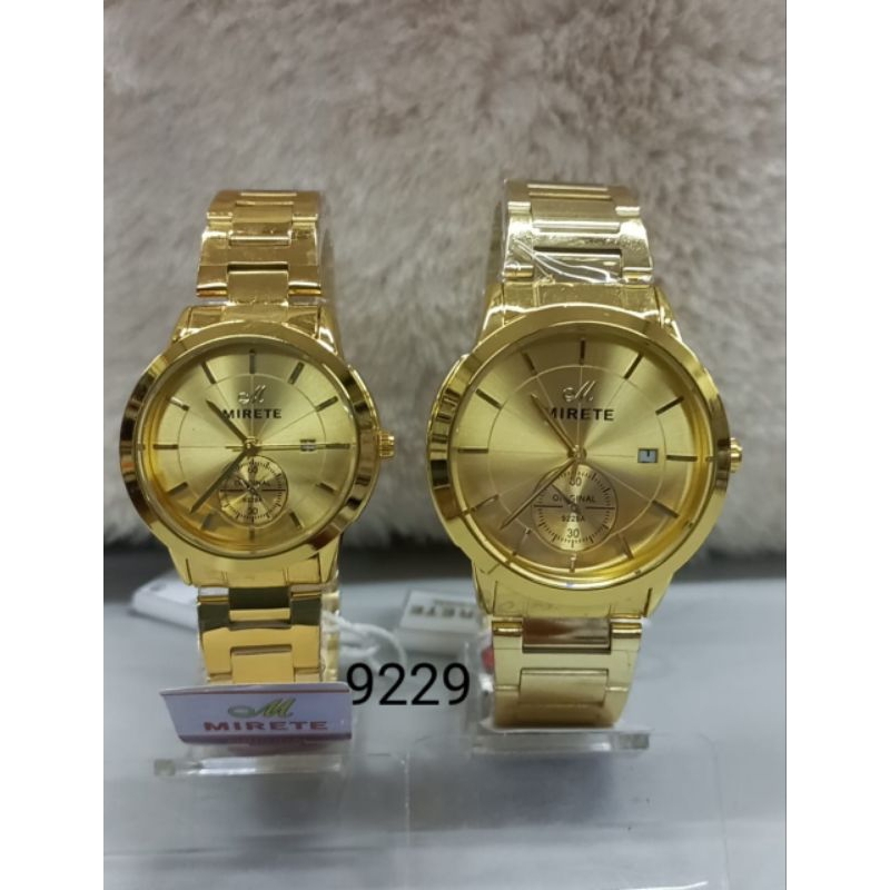 MIRETE JAM TANGAN MODEL COUPLE TANGGAL AKTIF ORIGINAL