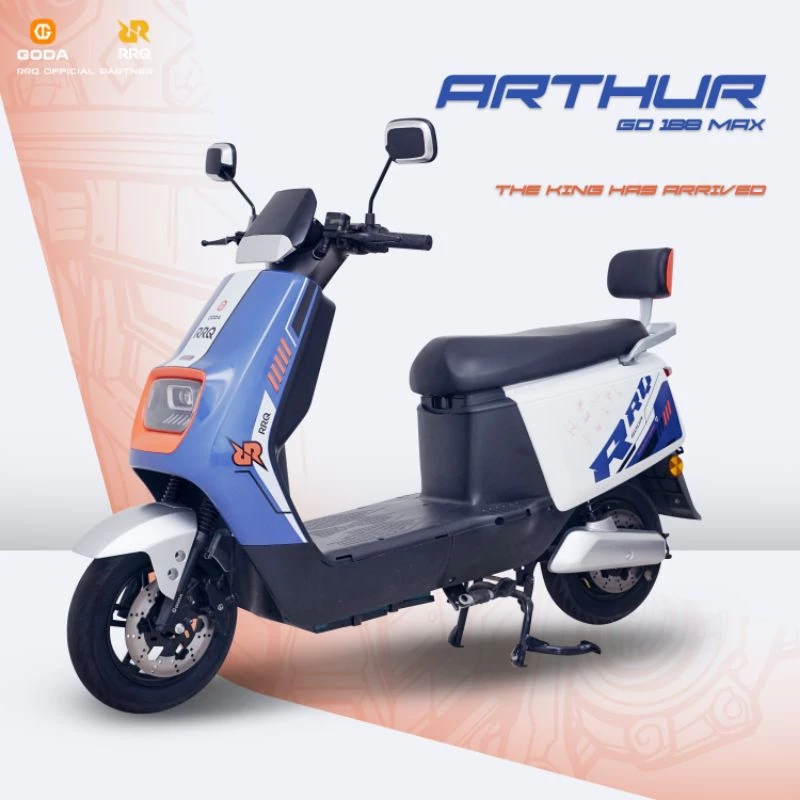 GODA 188 Arthur Motor Listrik With RRQ Collaboration - 60v 20Ah | Dinamo Power 1200w | 65 Km | 40+Km