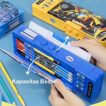

gk Multifungsi Password Pencil Case Besar Tempat Pensil Magnet Sandi Kotak Pensil Dua Sisi Tahan Air