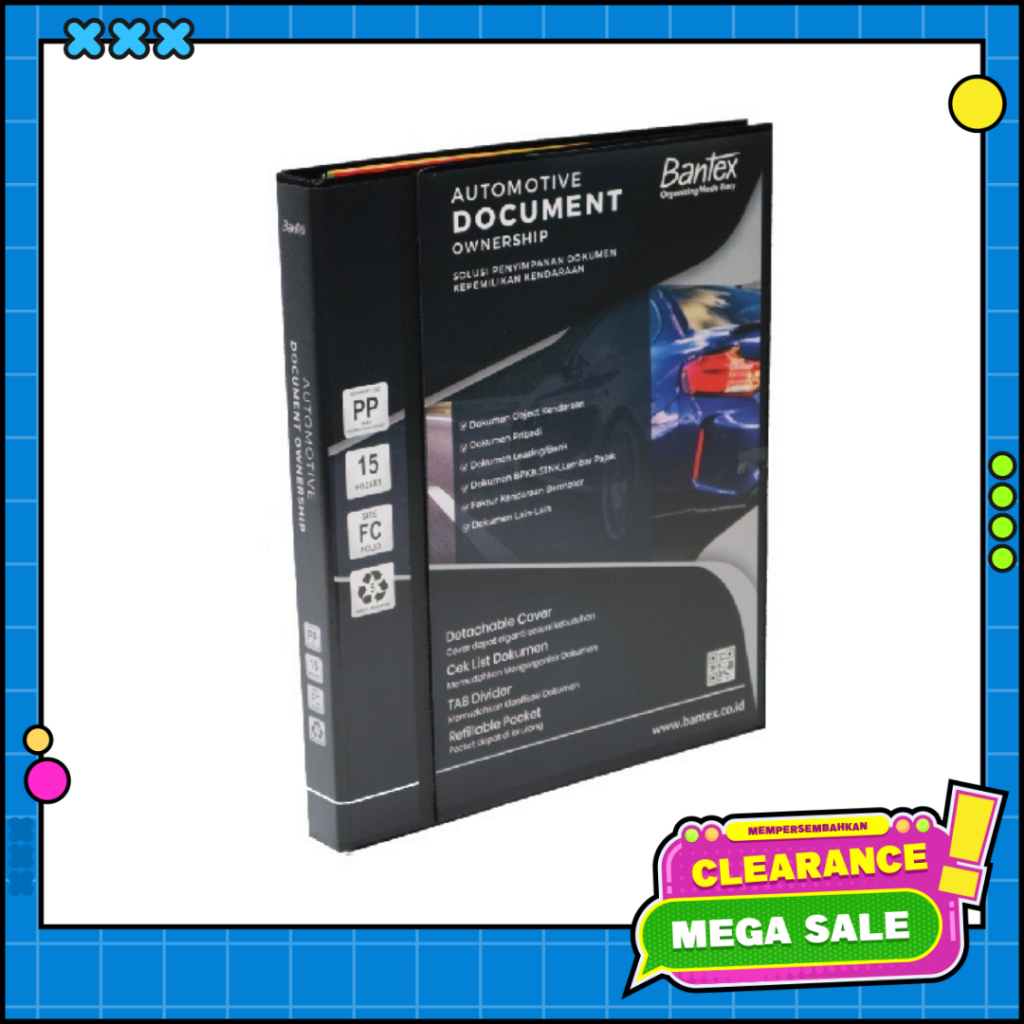 

[BMS Bekasi] Bantex Display Book Penyimpanan Surat Kendaraan / Automotive Document Ownership - 8716P10 [Clearance]