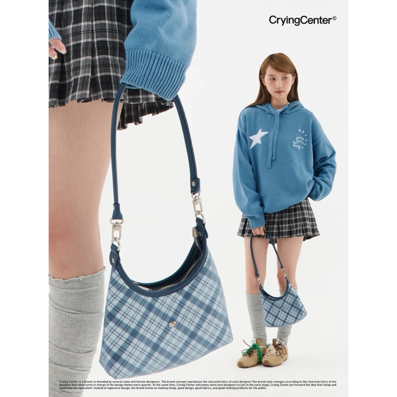 [PO] CRYING CENTER CHECKERED LEATHER BAG | crying center 100% original tas wanita sling bag hand bag