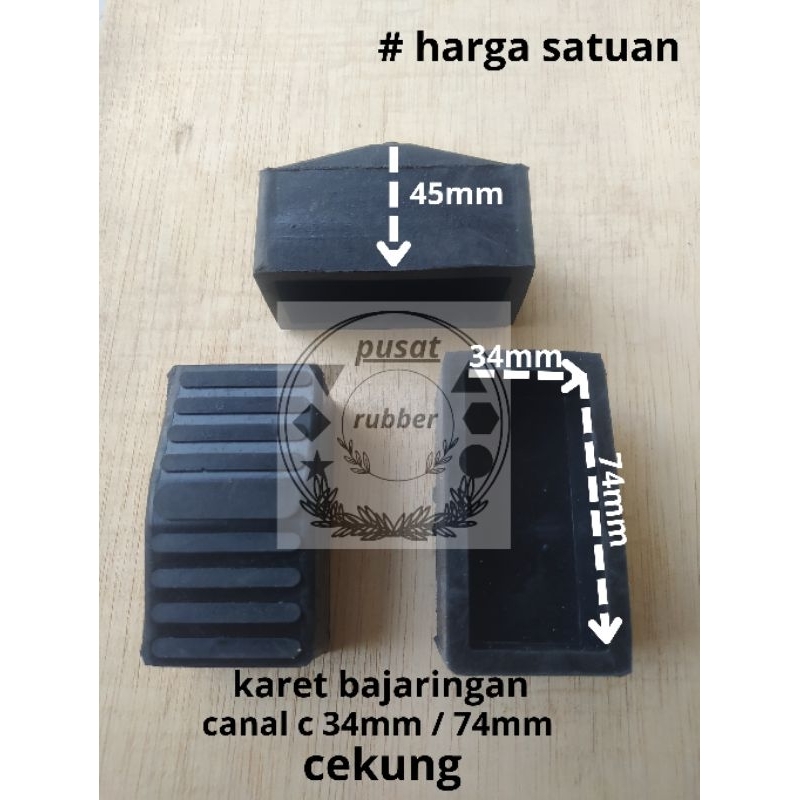 KARET KAKI BAJA RINGAN CEKUNG 34 / 74 ALAS KAKI MEJA KURSI RAK BESI KANAL C