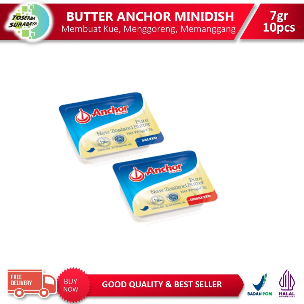 

Butter ANCHOR Minidish UNSALTED & SALTED Butter 7grx10 FREE CUP THINWALL