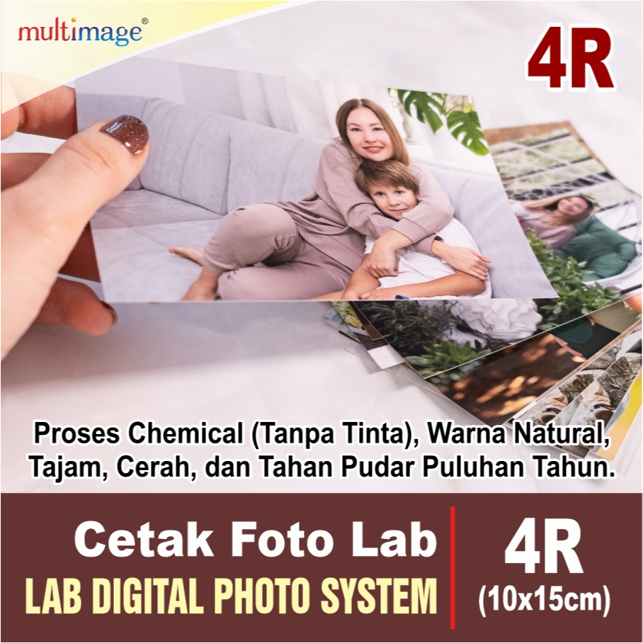 Cetak Foto 4R Lab Photo Print D4R Ukuran 10 x 15 cm (4 x 6 inchi) | multimage Photolab