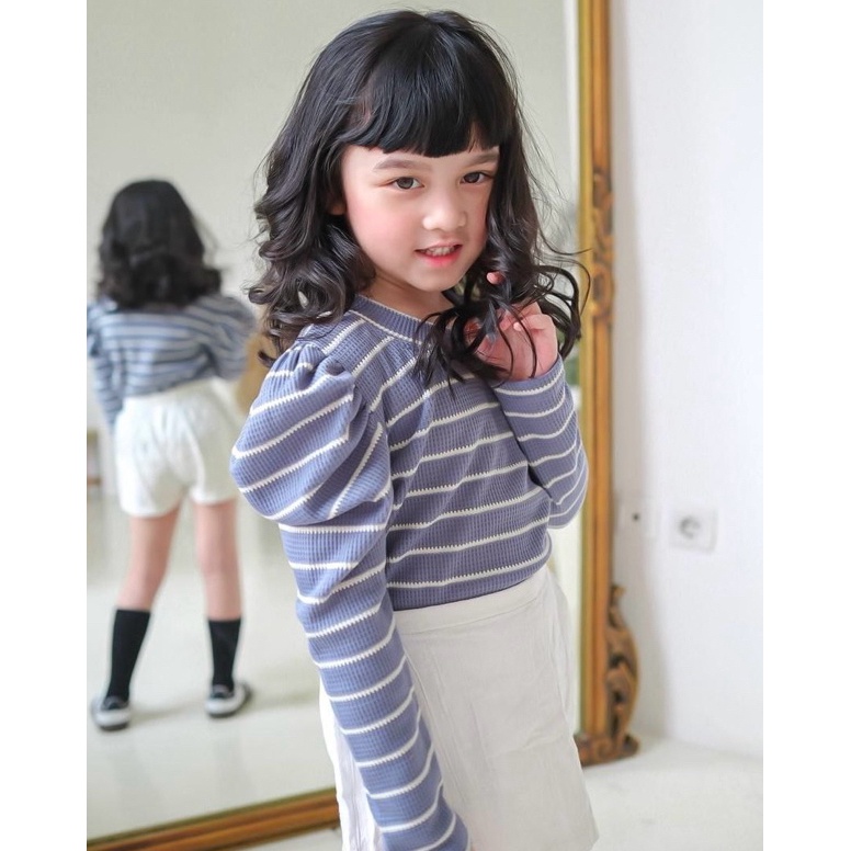 36TH ATASAN ANAK PEREMPUAN MALIKA TOP  KAOS SALUR LENGAN PANJANG n G1G9
