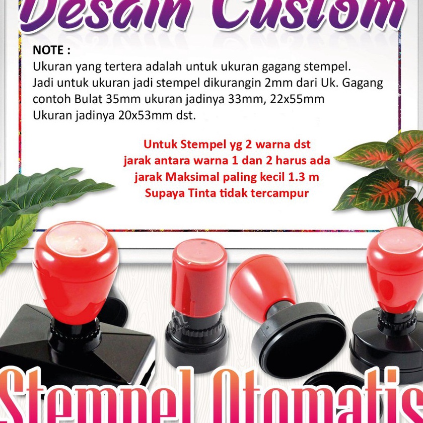 

KF7 Stempel otomatis desain custom