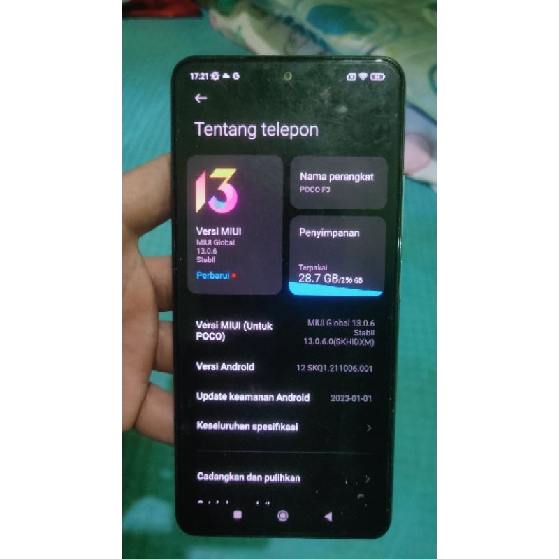 POCO F3 RAM 8/256 Second Chipset Qualcomm Snapdragon 870 HP GAMING