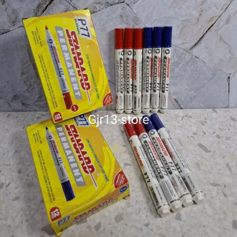 

promo 6pcs spidol standar permanen P77&PM17
