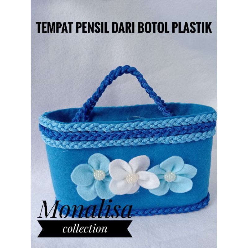 

tempat pensil dari botol bekas prakarya sekolah tempat pensil keranjang