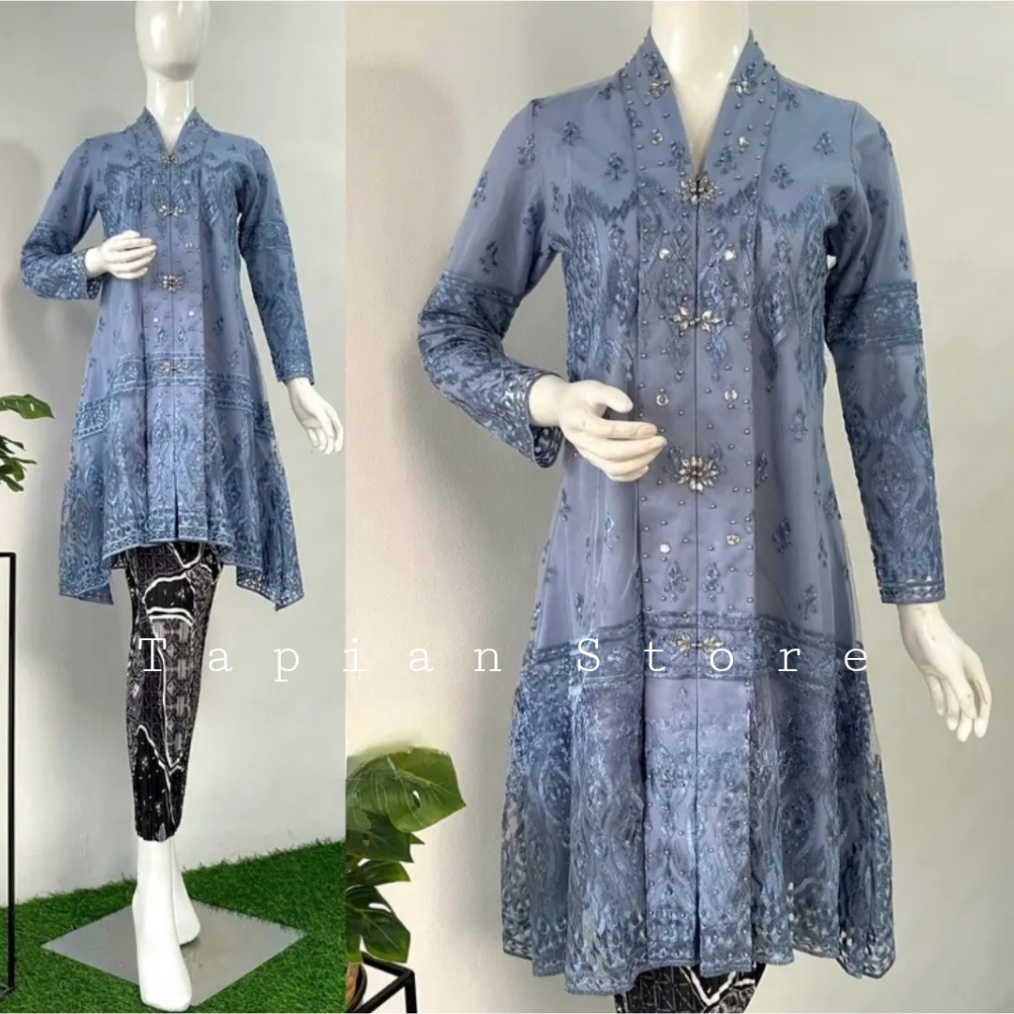 Kebaya Dress Kartini Modern  Bordir dan Payet Tille  Baju Kondangan Part 1 l HG7
