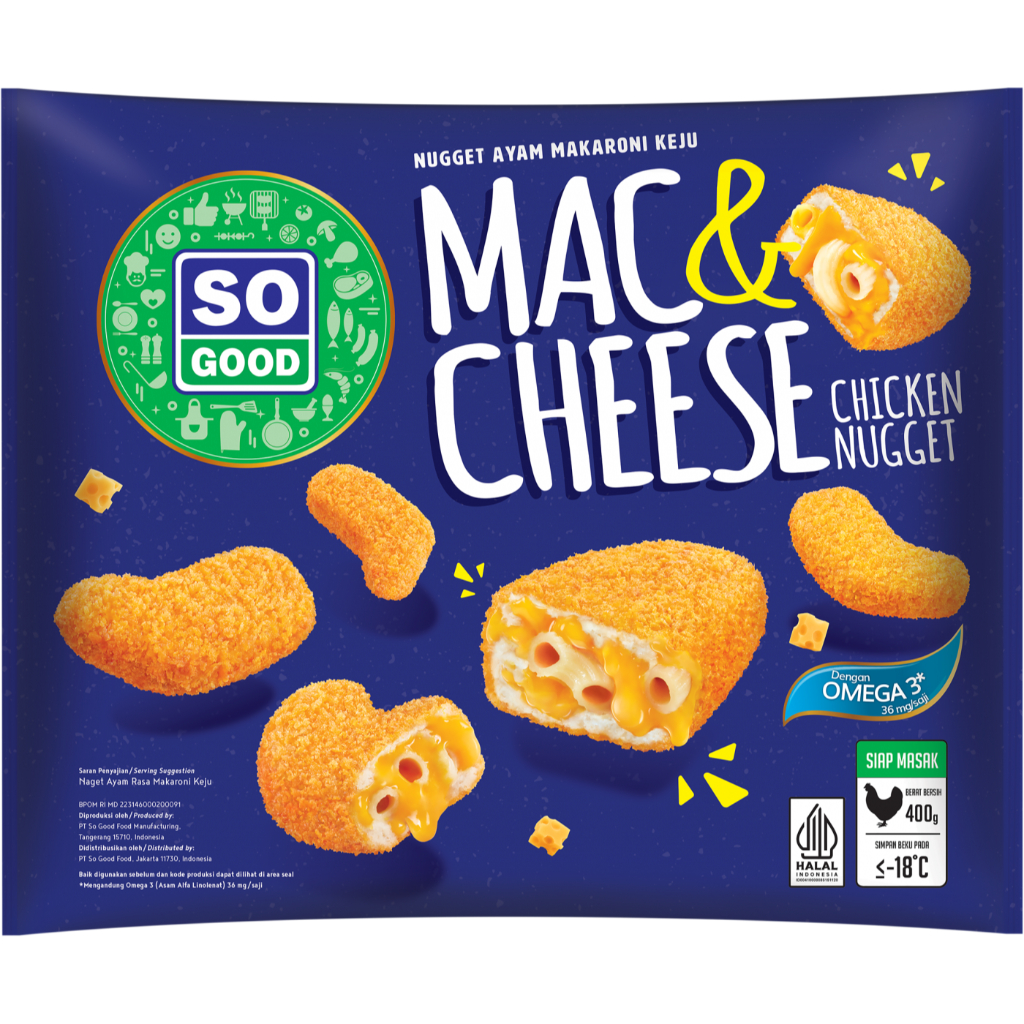 

so good chicken nugget mac and cheese 400gram