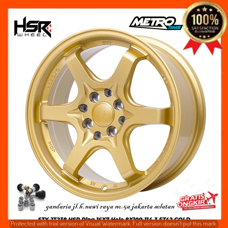 VELG PELEK RACING R16 RING 16 UNTUK MOBIL VIOS CITY FREED JAZZ AGYA AVANZA DLL-JAKARTA SELATAN