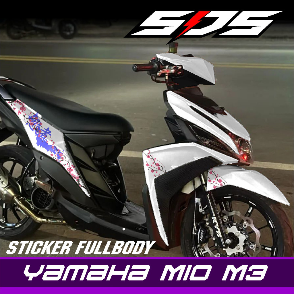 ( COD ) Decal Stiker Mio M3 Full Body - Stiker Decal Motor Yamaha Mio M3 Terbaru Variasi SAKURA