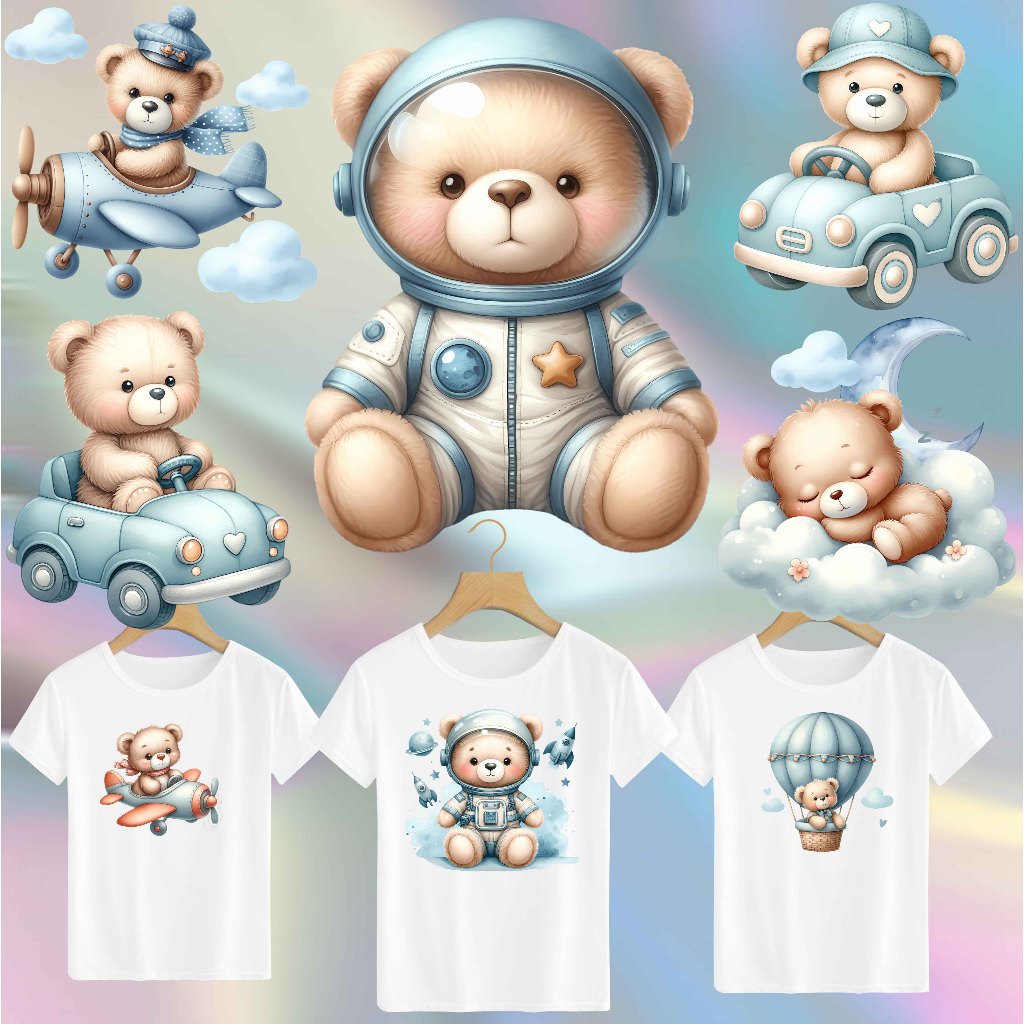 

SABLON STICKER DTF UKURAN 14CM TEMA CUTE BEAR