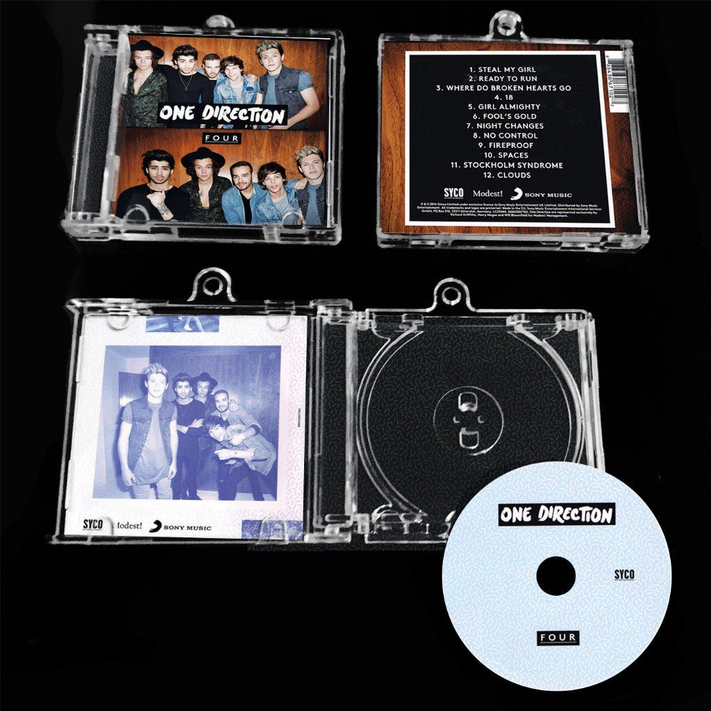 One Direction Mini CD Album Keychain NFC Gantungan kunci ganci keyring 1D Harry Styles Niall Horan L