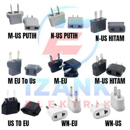 Adapter converter Colokan Listrik Power Convert Plug US EU UK Ke EU US Untuk Travel USA Japan Canada