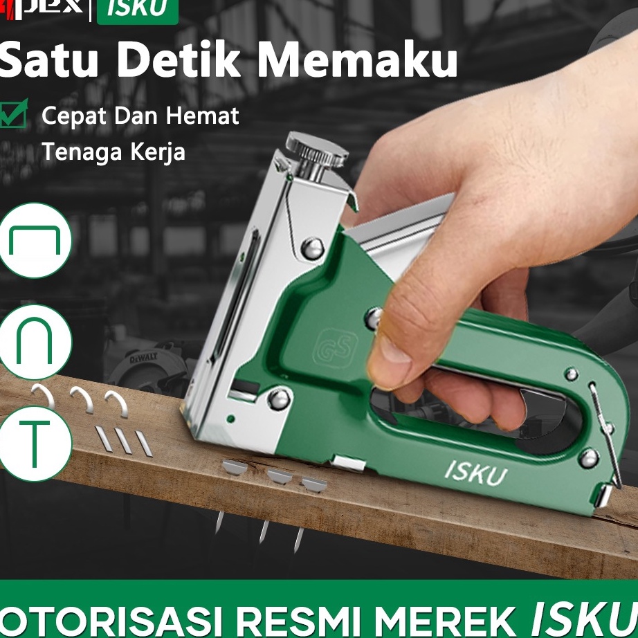 

FG2 ISKU Isi Staples tembak jok motorStapler tembak kayu gun paku steples tembak 3 in 1 tacker Bisa 3 Jenis Staples 1 set
