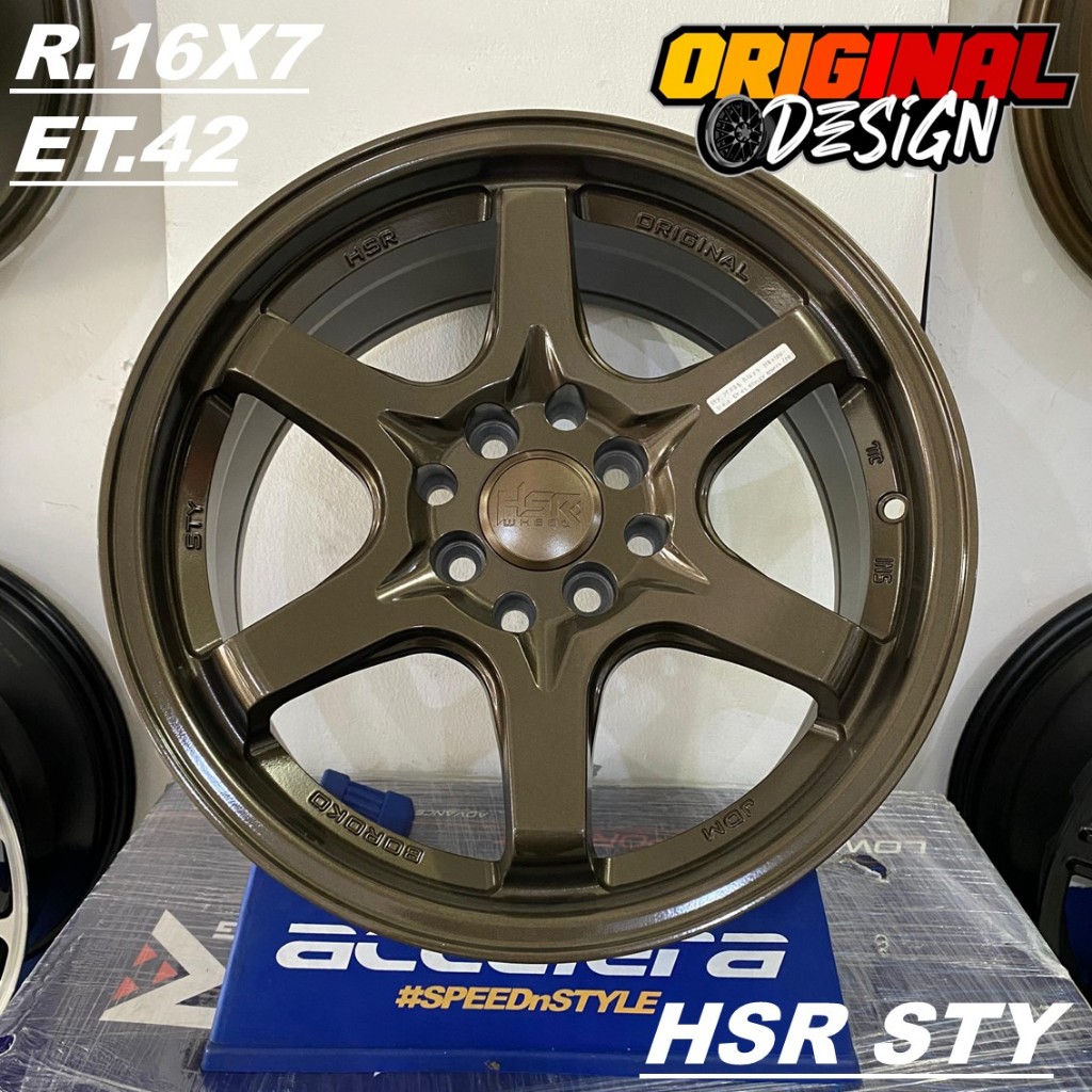 Velg Mobil JAZZ , YARIS , MAZDA2 , MIRAGE , HSR STY RING 16 R16 MURAH TE37