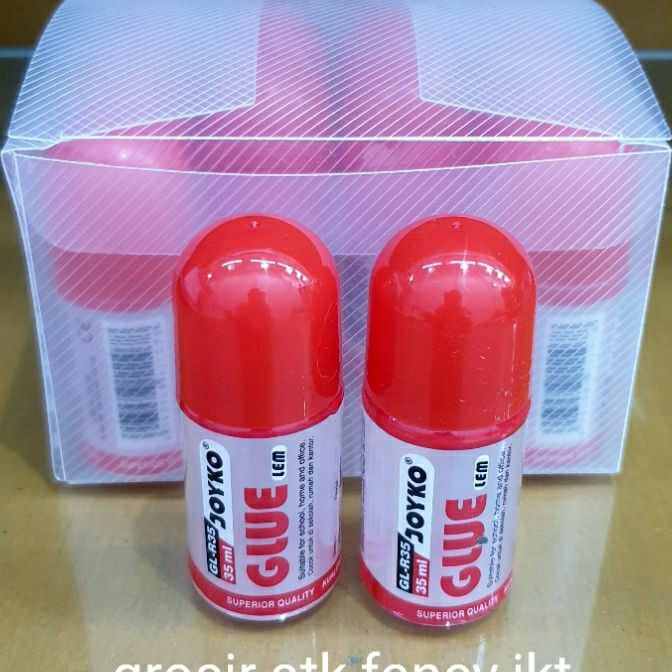 

Grosir 12 buah Lem Cair Perekat Kes Glue Joyko GL R35 35 ml
