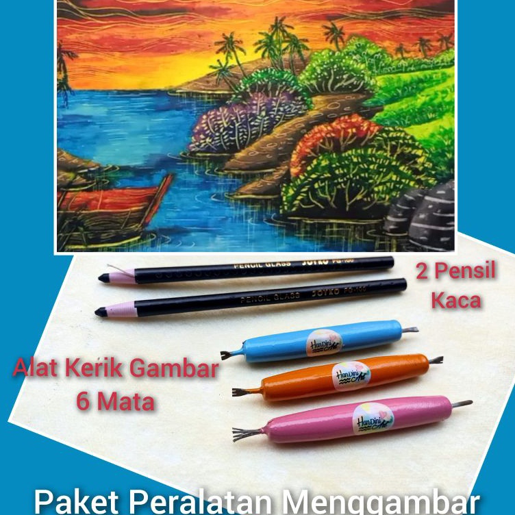 

KODE R48P Alat Kerik Gambar Alat Gores Krayon 6 Mata Dan Penebal Gambar Joy Paket Hemat Peralatan Menggambar Handini Art