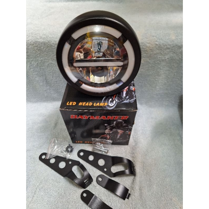 Lampu headlamp motor jeep daymaker led plus breket dan sen variasi rx king megapro thunder cb 150 ti