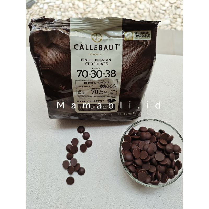

Callebaut Dark Chocolate Couverture 70,3% - 400gr (Kemasan Asli).