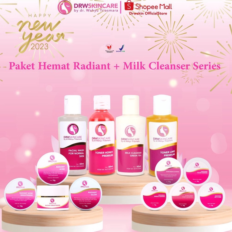 DRWskincare Paket HEMAT RADIANT SERIES  Milk Cleanser 5in1 KODE H4R3