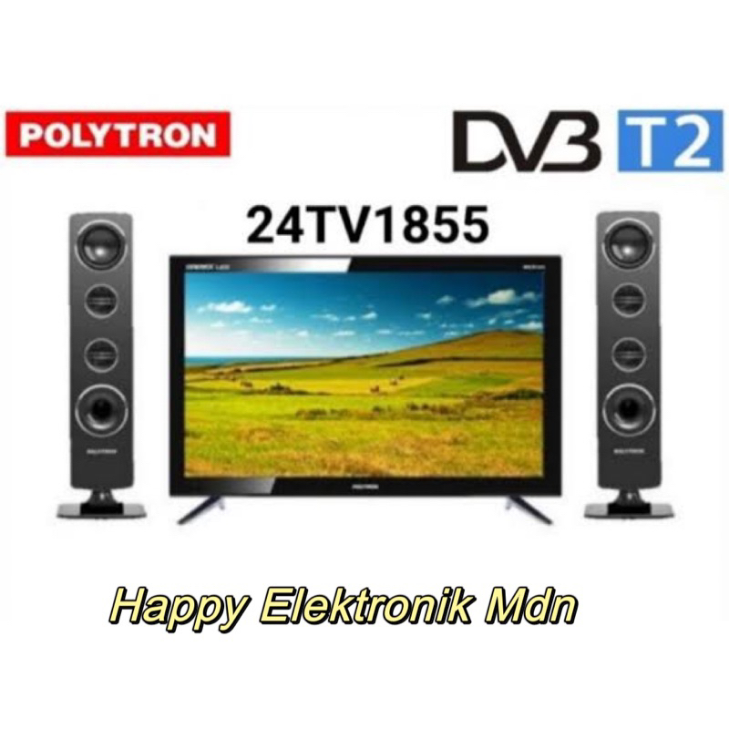 Polytron LED 24 inci Polytron Tower TV Polytron 24 inch Digital TV Polytron Cinemax Speaker Tower Po