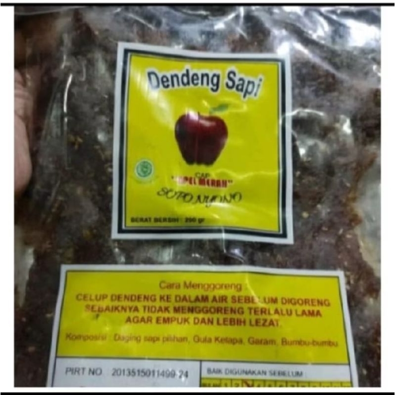 

Dendeng Sapi Cap Apel Merah Soponyono Isi 200 Gram