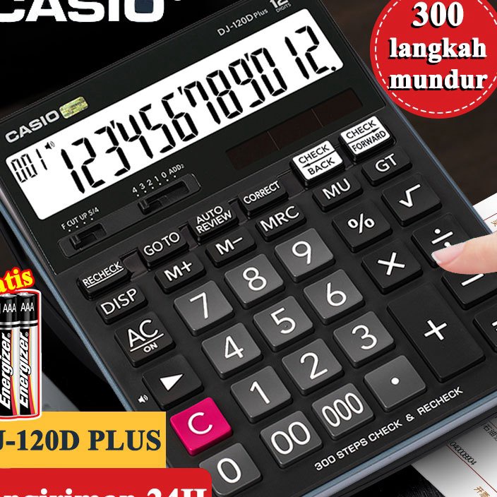 

Wah CASIO Desktop Calculator Kalkulator kerja Casio ilmiah MJ12D PLUSDJ12D PLUS Kalkulator Casio Scientific Calculator Kalkulator Meja Check Correct 1 asli