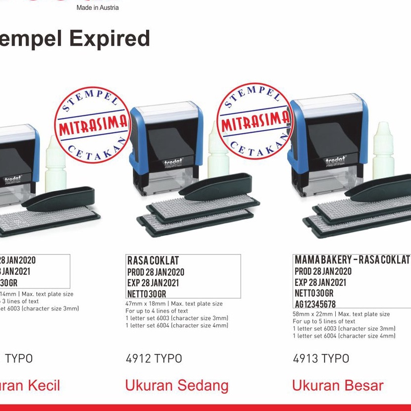 

KF7 Stempel EXPIRED dengan kode produksi atau format lain yang fleksibel