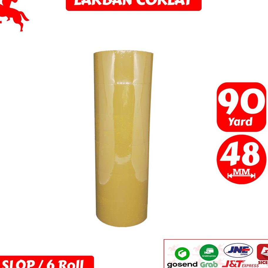 

Diskon Lakban OPP Tape Lakban Coklat KSATRIA Tape 9 Yard 1 Slop