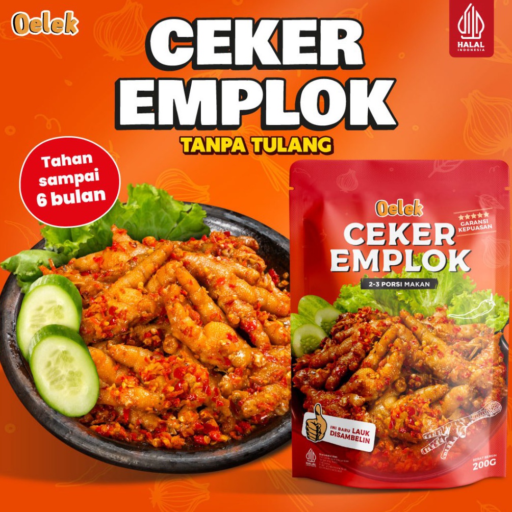 

Termurah Oelek Ceker Emplok Mercon Tanpa Tulang Ceker Mercon Pedas Lauk Siap Saji Makanan Instant Food Lauk Sambal