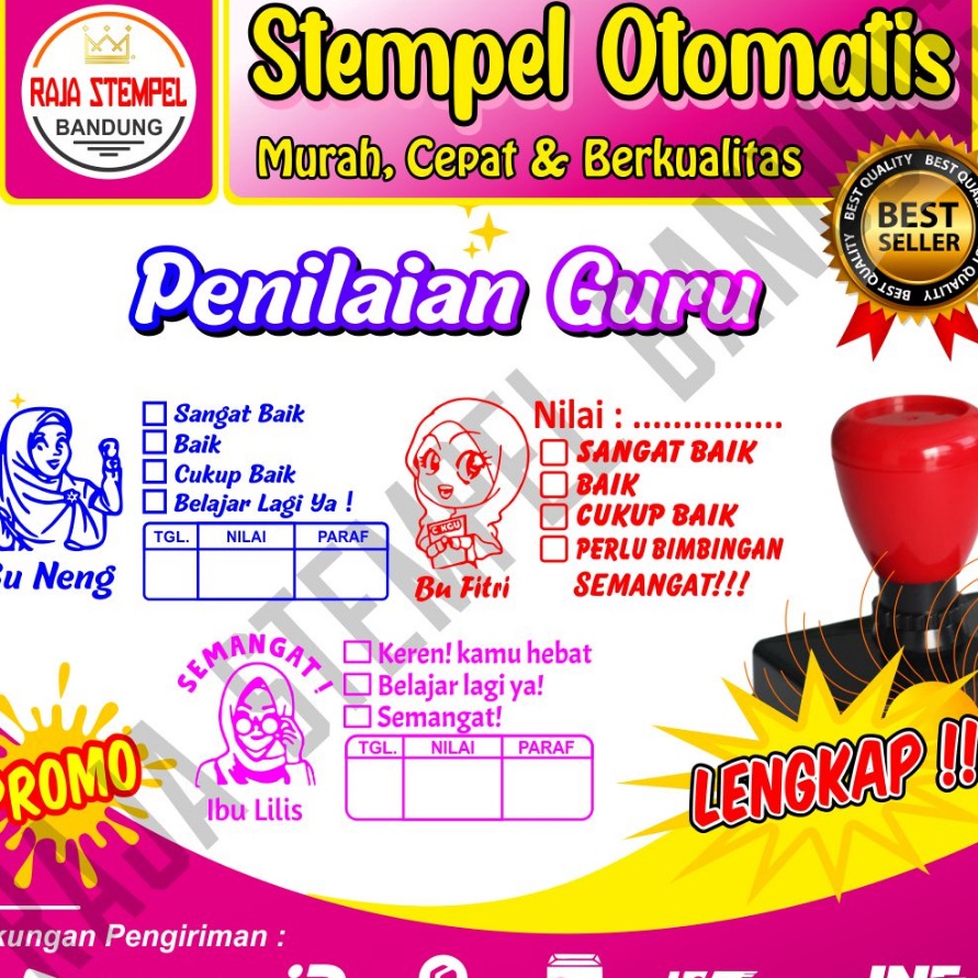 

Tawaran STEMPEL PENILAIAN PERSEGI TERLENGKAP STAMPEL NILAI GURU PAUD TK SD SMP SMA STAMPLE CUSTOM FOTO