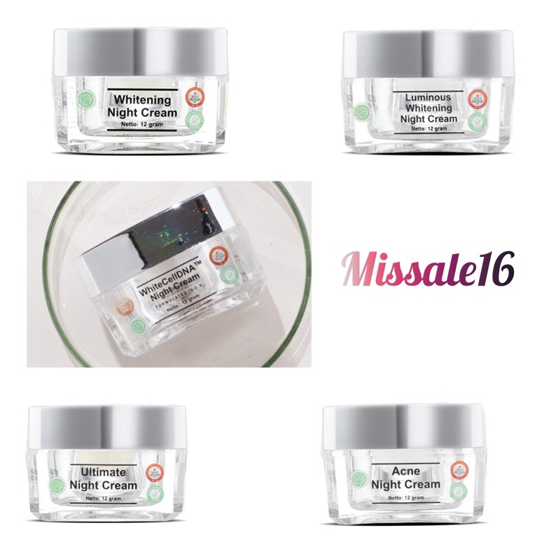 night cream white cell dna salmon ms glow  night cream ms glow original KODE J9U5